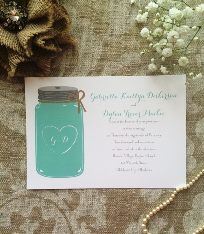 Mason Jar Invitations