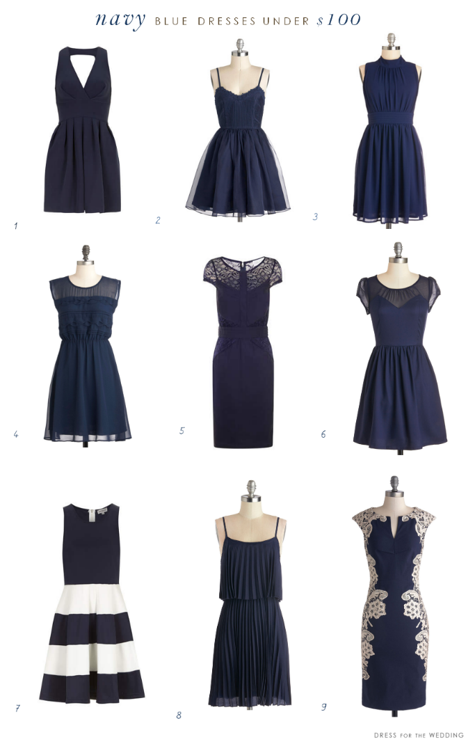 Cute navy dresses under $100!