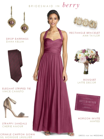 Berry Bridesmaid Dress