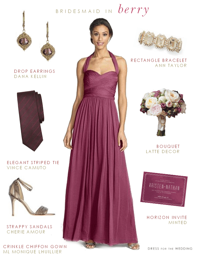 Berry Bridesmaid Dress