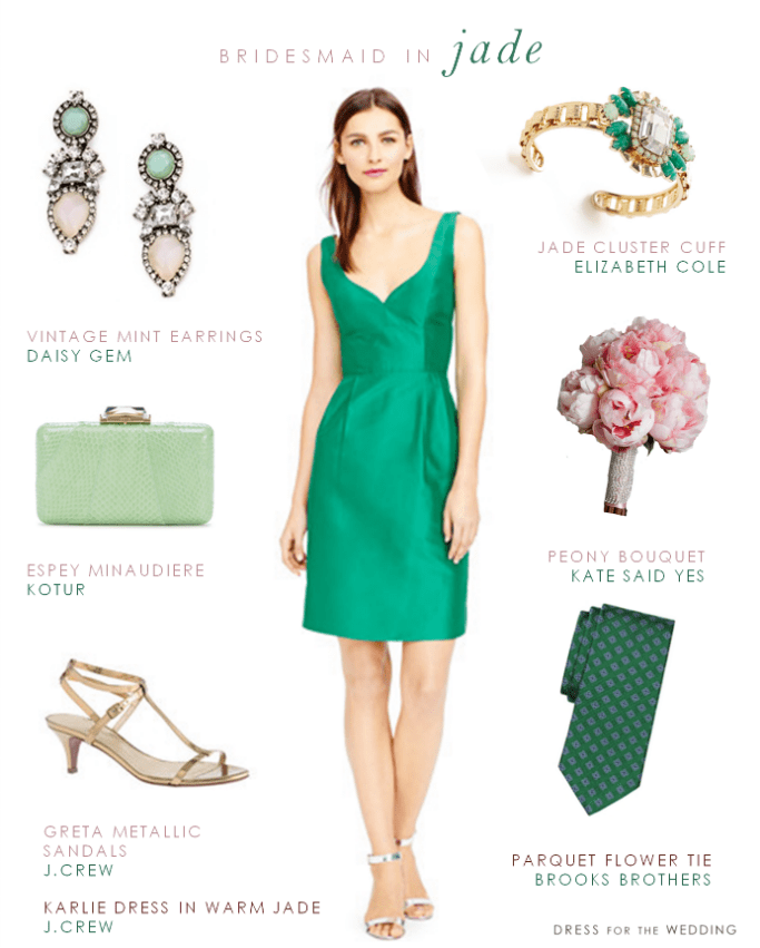 jade green bridesmaid dress