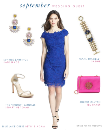 Blue Lace Cocktail Dress