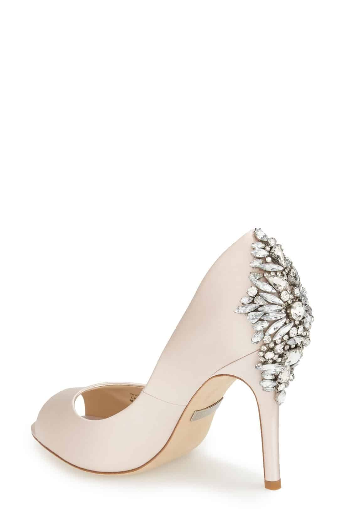 blush pink prom shoes