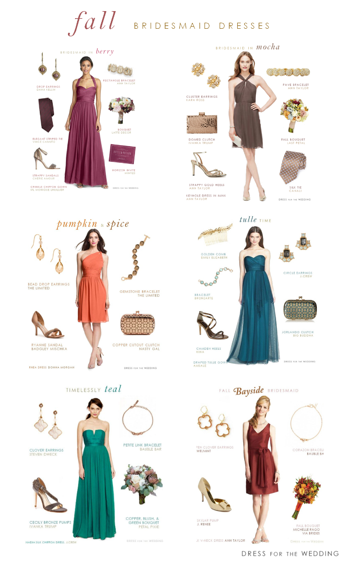 Bridesmaid Dresses for Fall Weddings