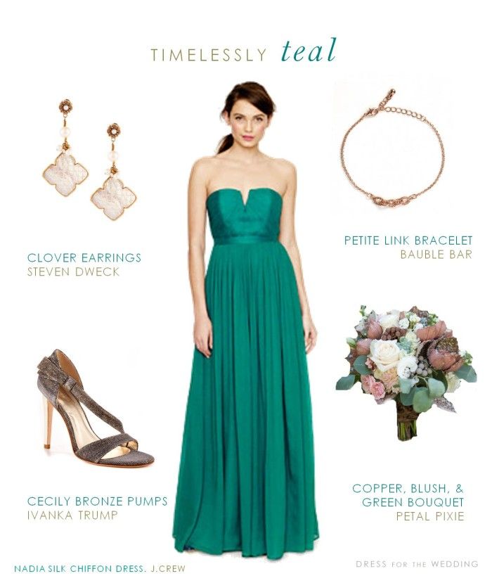 Fall Bridesmaid Dress in Teal