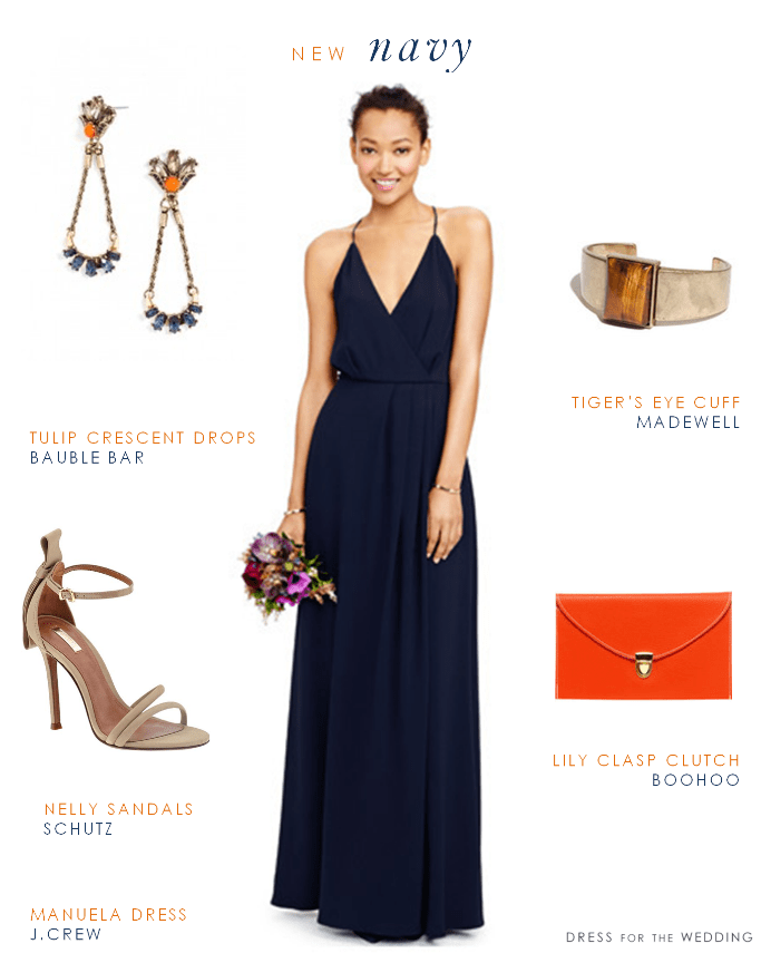 Navy Maxi Dress for Bridesmaids