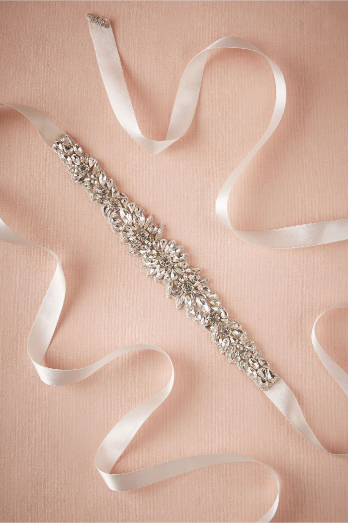 Crystal bridal belt | The Halle Sash from BHLDN