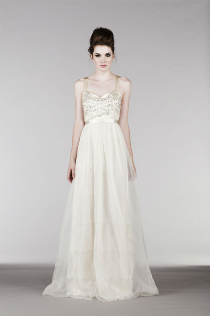 Embellished bodice wedding dress by Saja Wedding