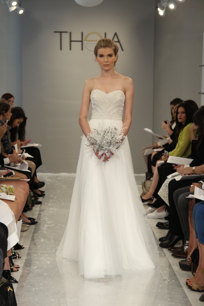 Beaded bodice wedding dress Kerry Theia White Collection Fall 2015