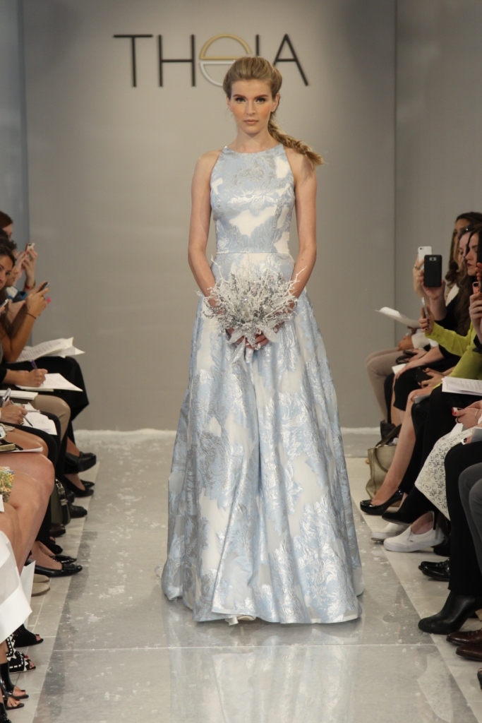 Ice blue wedding gown Erdene Wedding Dress Theia White Collection Fall 2015