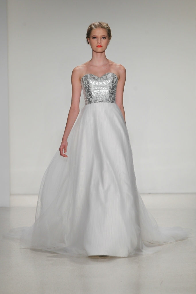 Perla silver bodice wedding gown