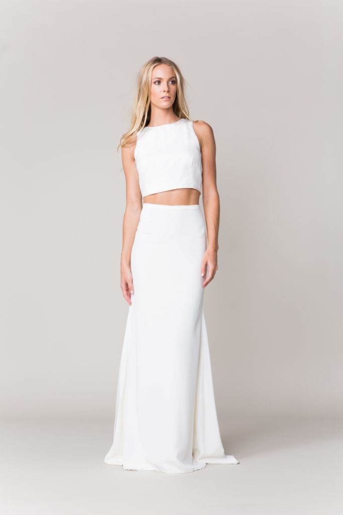 Bridal separates by Sarah Seven | 'Renne' crop top and skirt