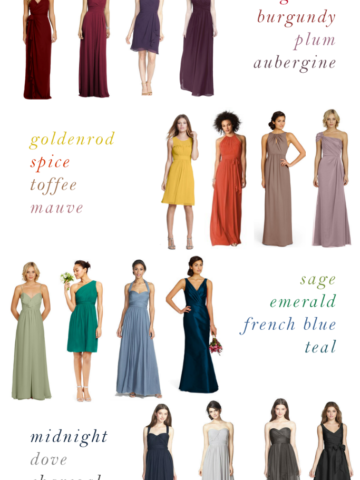 Top colors for bridesmaid dresses for fall