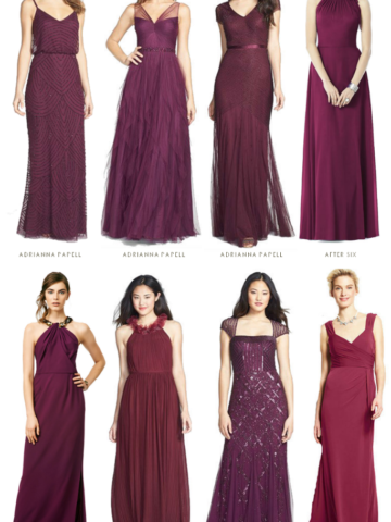 burgundy bridesmaid dresses to mismatch or match