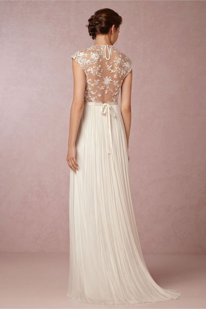 beautiful back on catherine deane wedding dress at bhldn