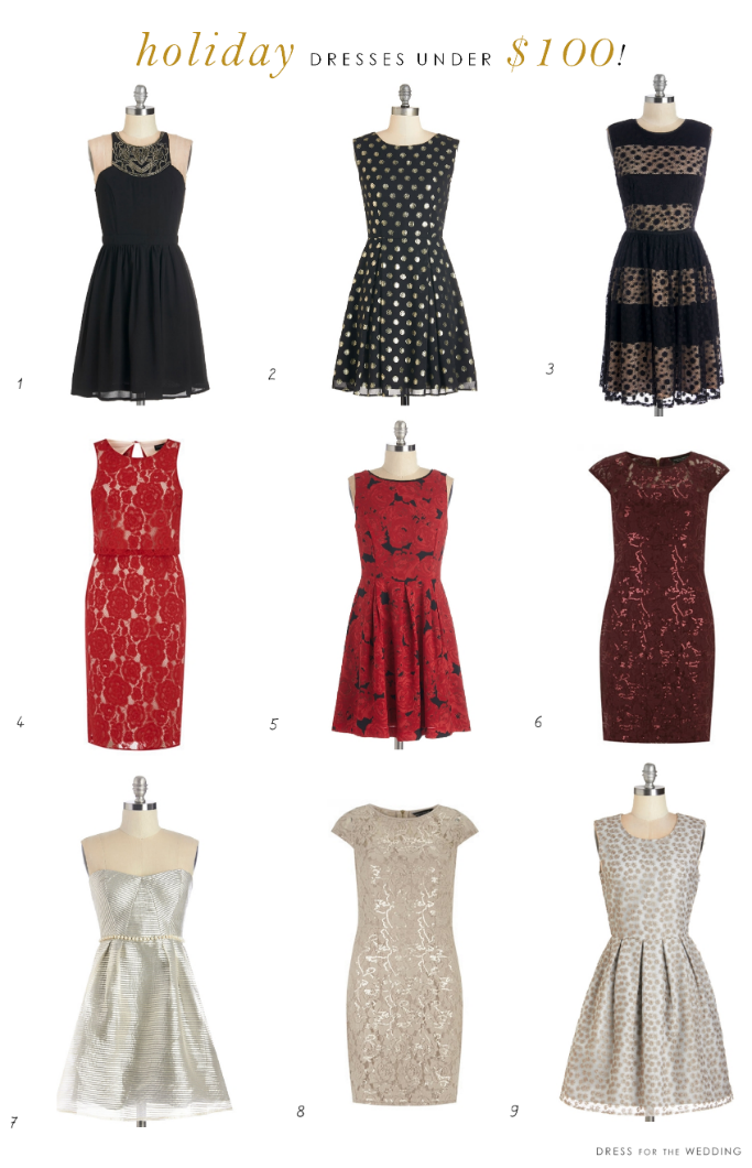 party dresses for the holidays under $100