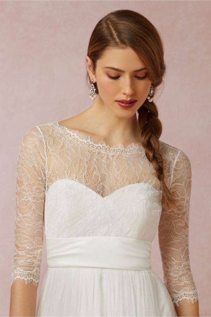 Lace topper for a bride from BHLDN