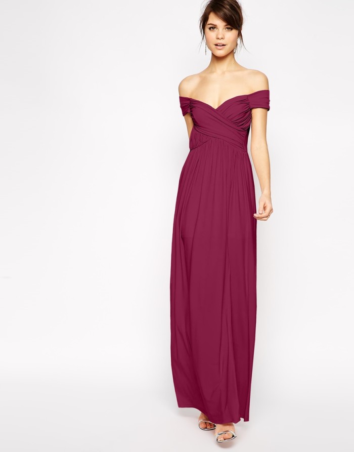 Burgundy bridesmaid dress