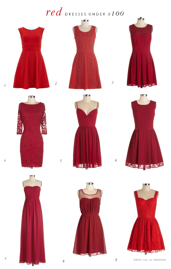 pretty red dresses