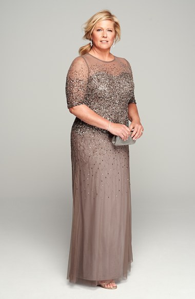 mother of the bride gold sequin dress