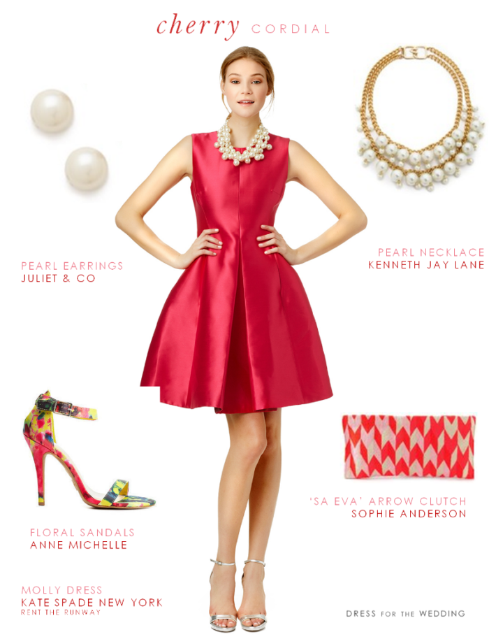 Cherry red cocktail dress