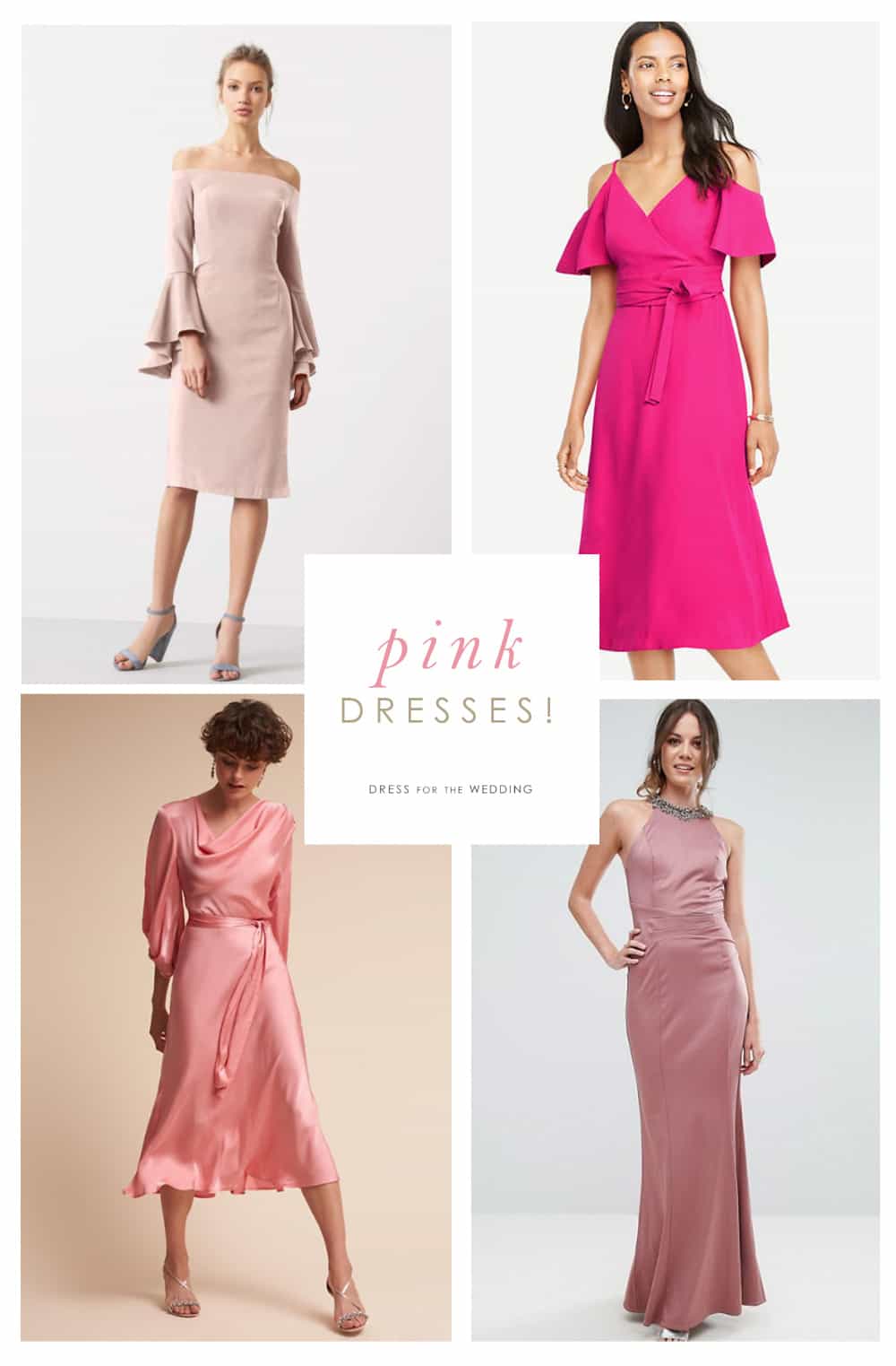 pink midi dress for wedding