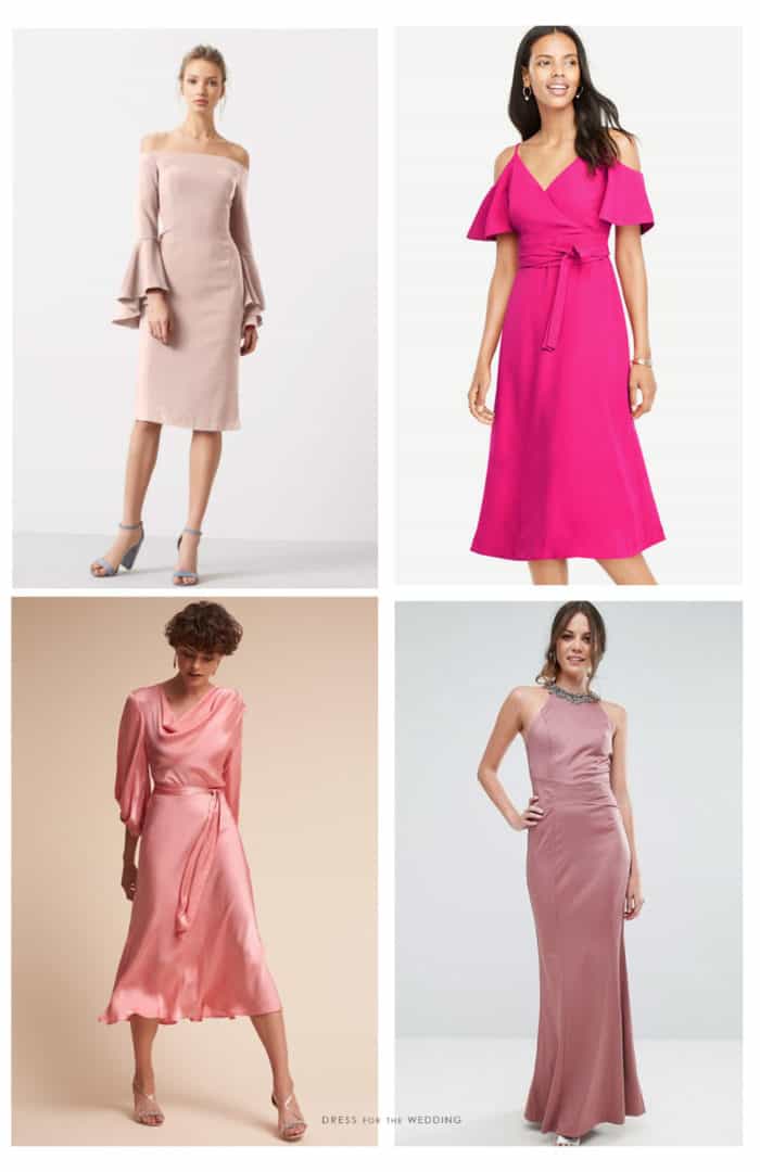 Pink dresses for a wedding