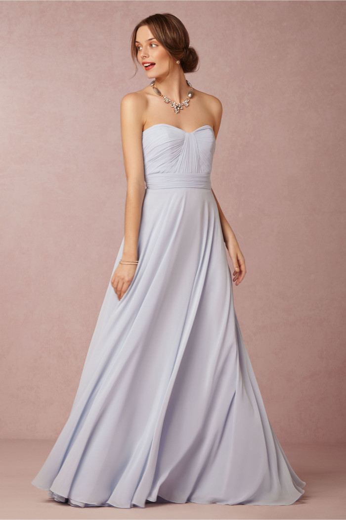 Pale blue bridesmaid dress