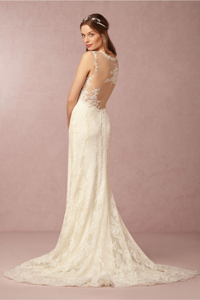 Illusion Back Wedding Dress from BHLDN