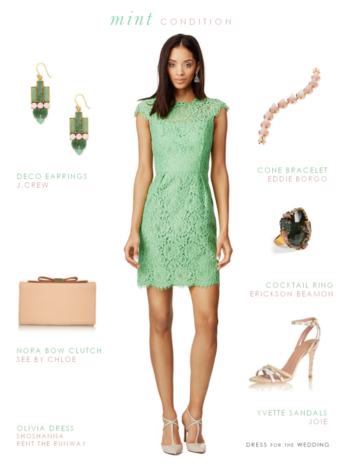 mint wedding guest dress