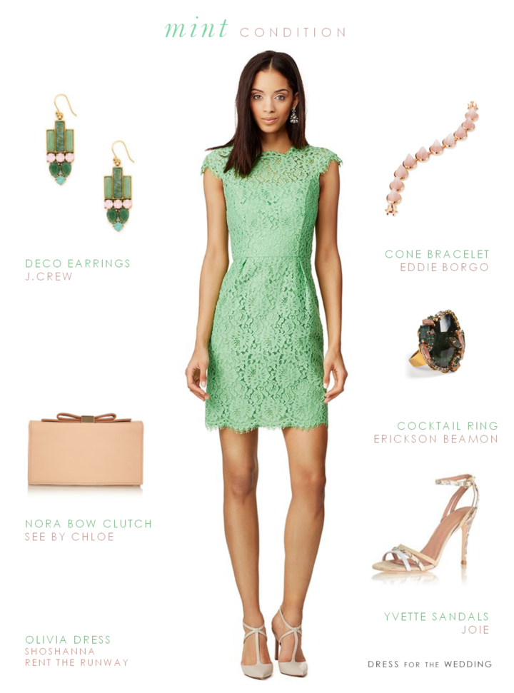 mint green dress accessories