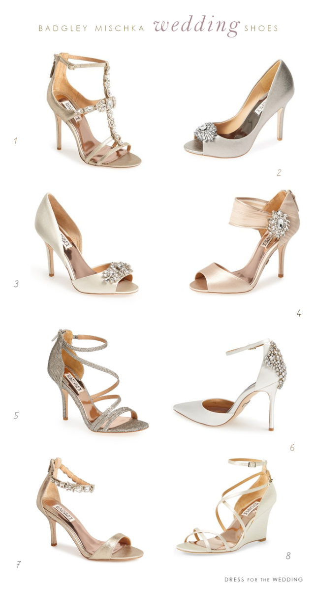 badgley mischka white bridal shoes