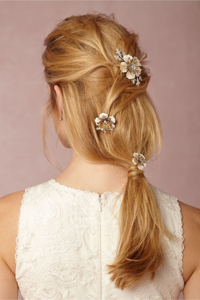 flower hair pins for the bride