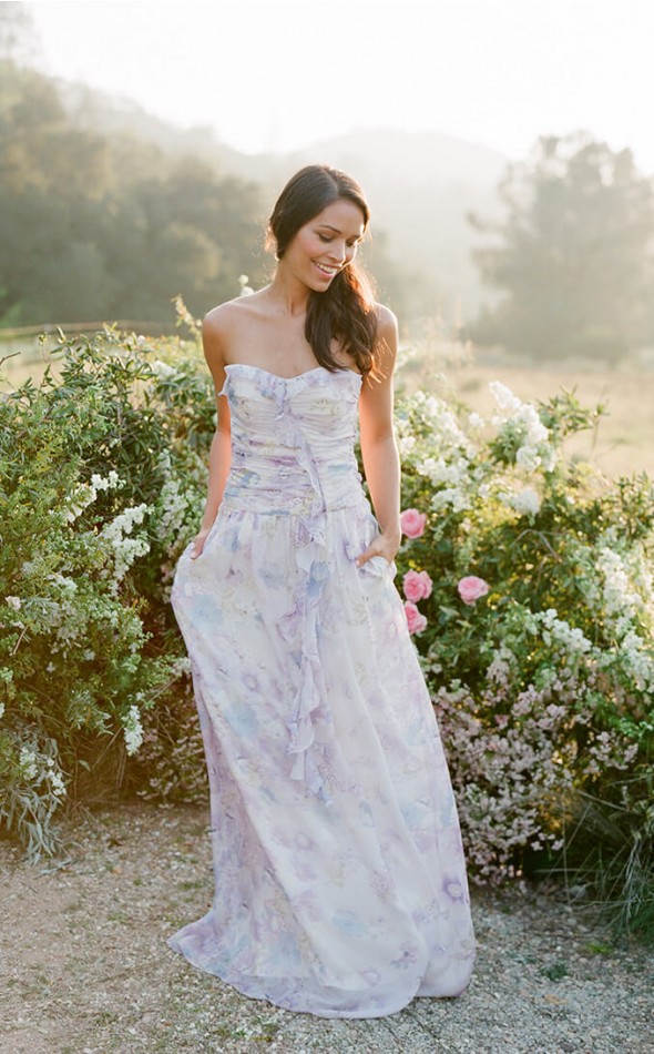 Ryan Plum Pretty Sugar floral Bridesmaid Dresses