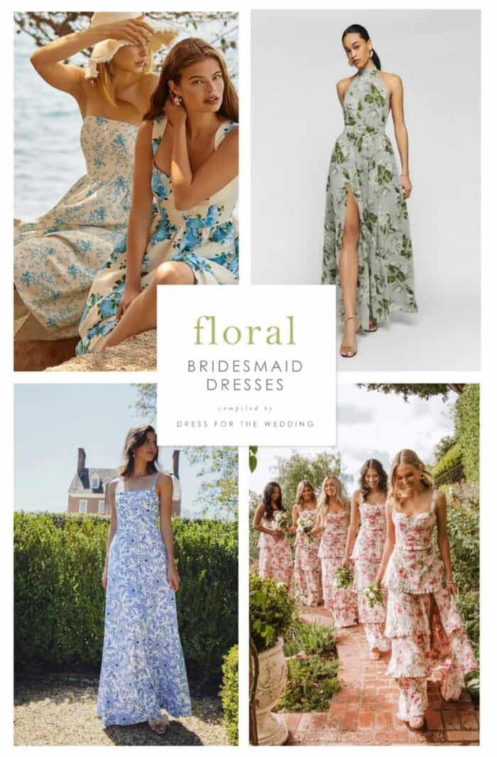 floral print bridesmaid dresses