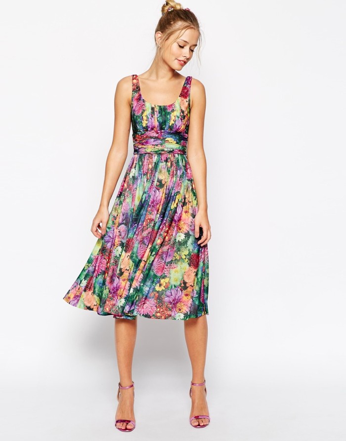 Purple floral dress 