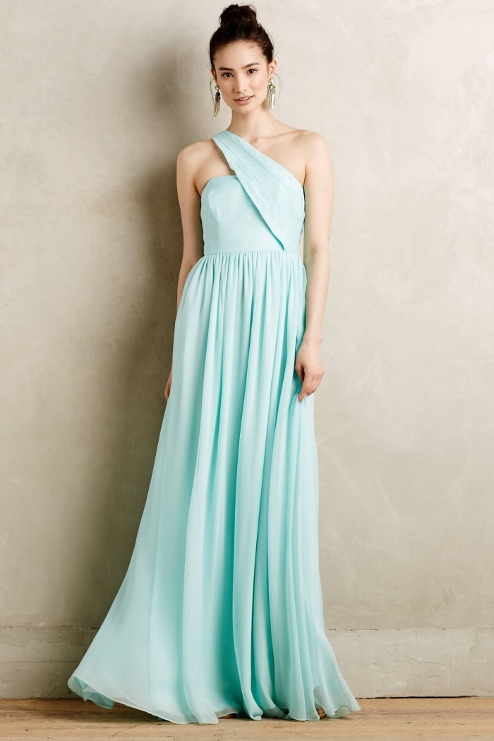 Mint maxi gown from Anthropologie