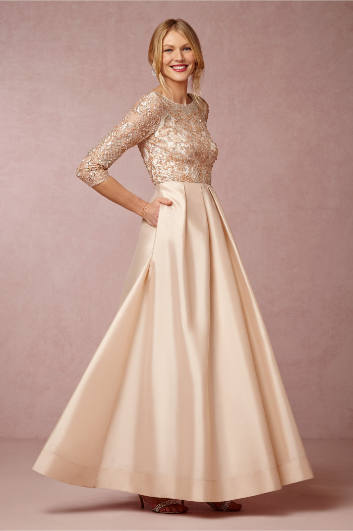 Blush pink beaded ballgown mother of the bride