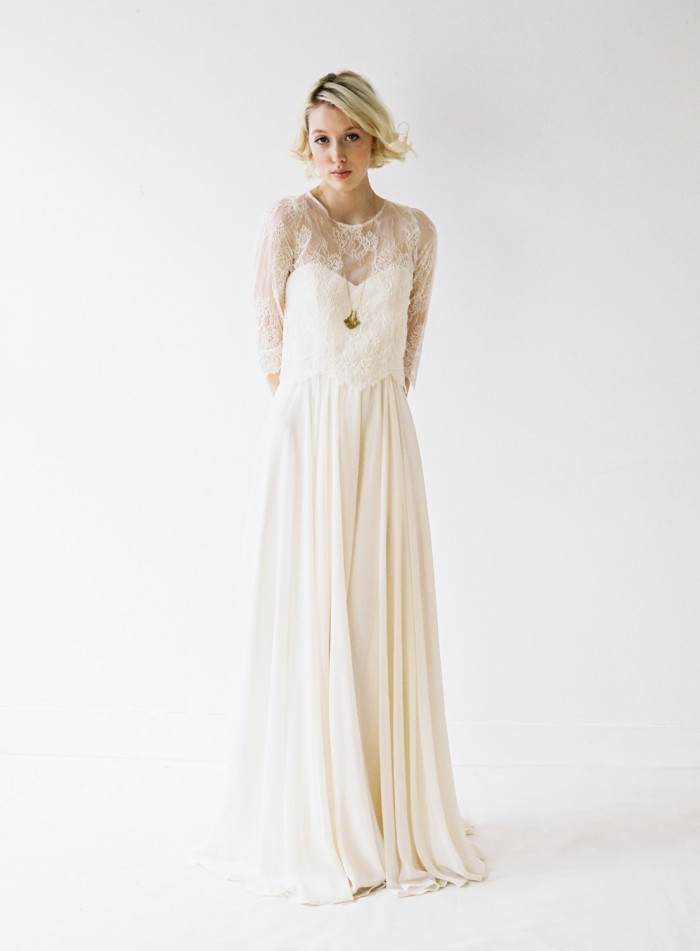 Klara long sleeve lace wedding gown by Truvelle