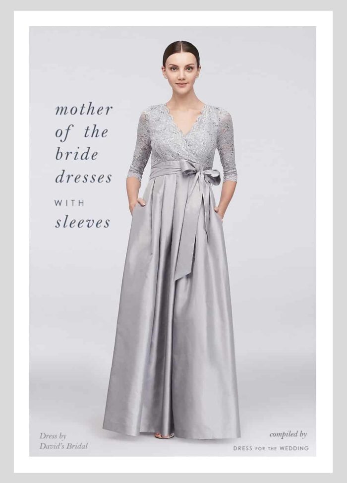 long sleeve mother of the bride dress