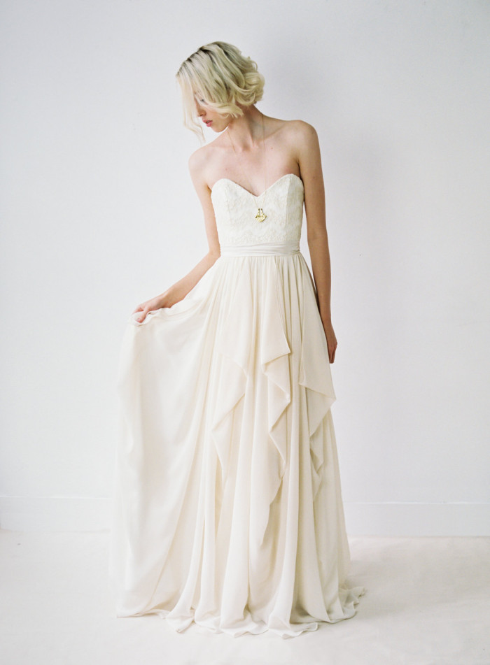 Natalie strapless wedding dress by Truvelle
