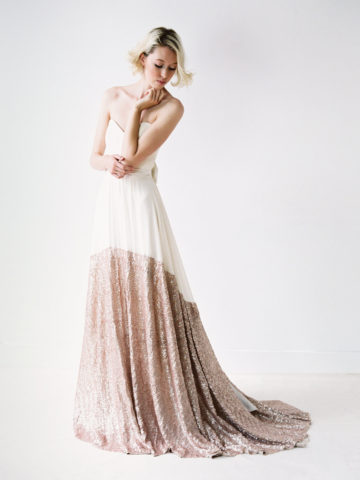 Sequin hem wedding dress Truvelle