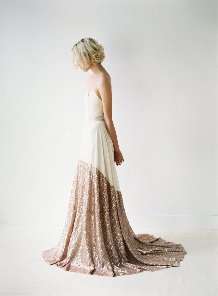 Truvelle wedding dresses | Sequin hem wedding gown 'Sierra'