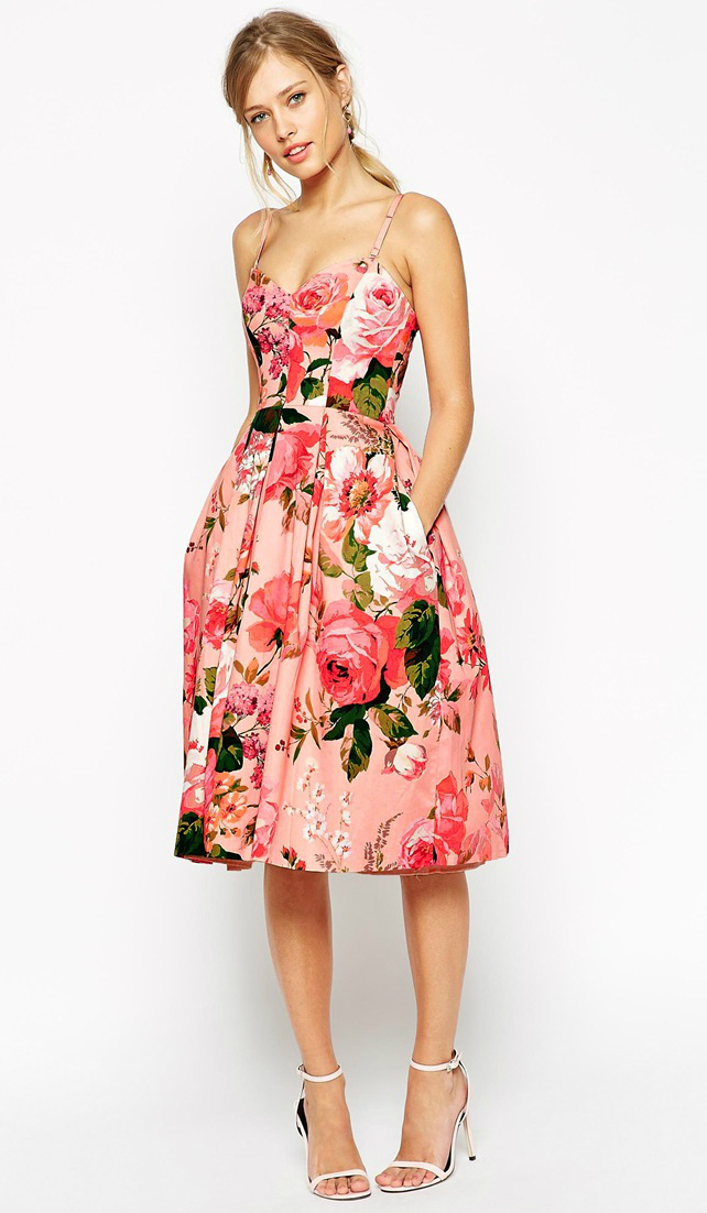 pink floral dress