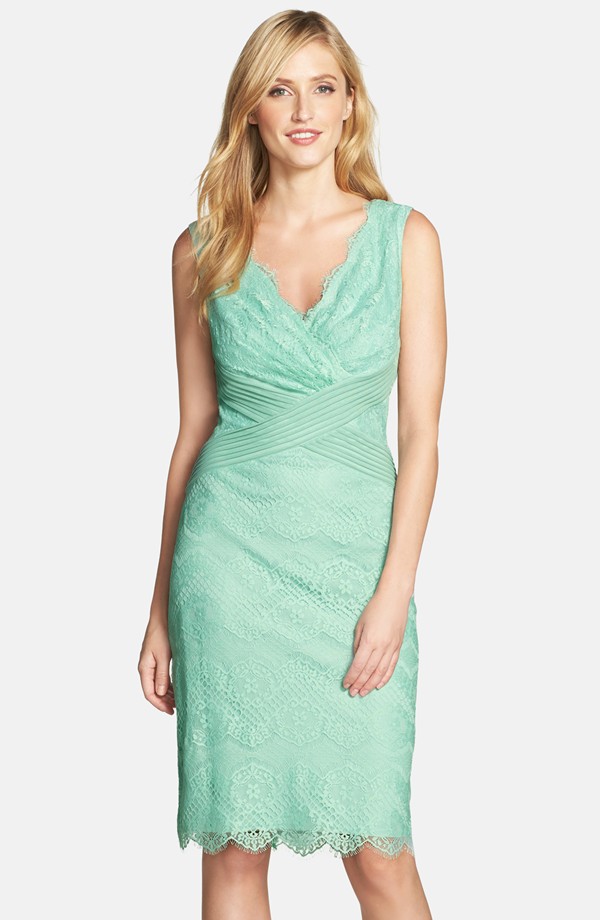 Seafoam lace dress for Mother of the Bride