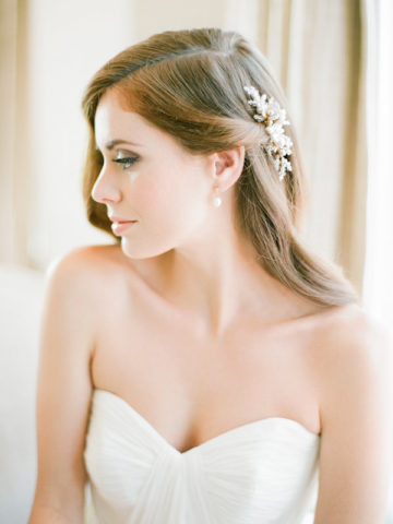 Aster bridal comb pearl bridal comb