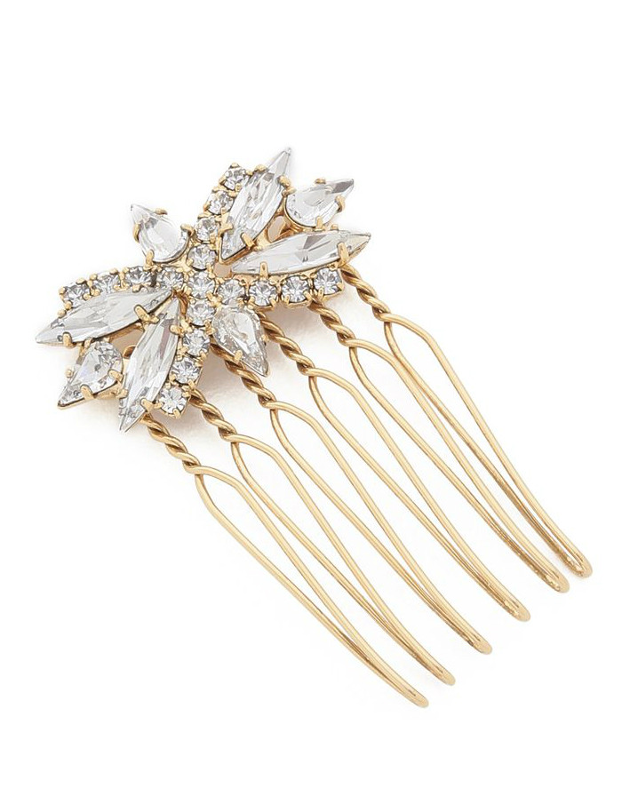 Jeweled hair comb for a bride