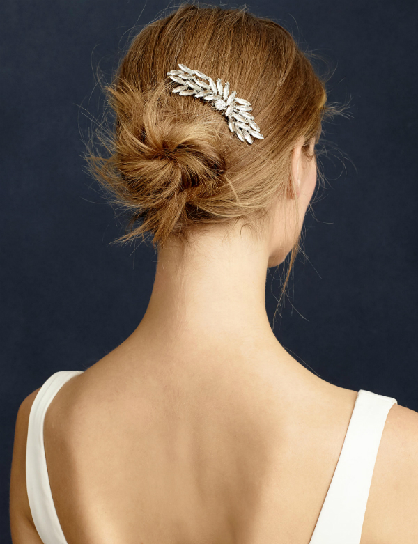 Jeweled hair comb for a bride