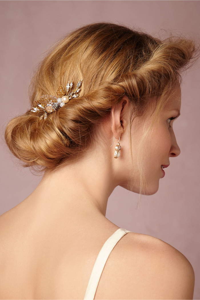 floral bridal hair comb