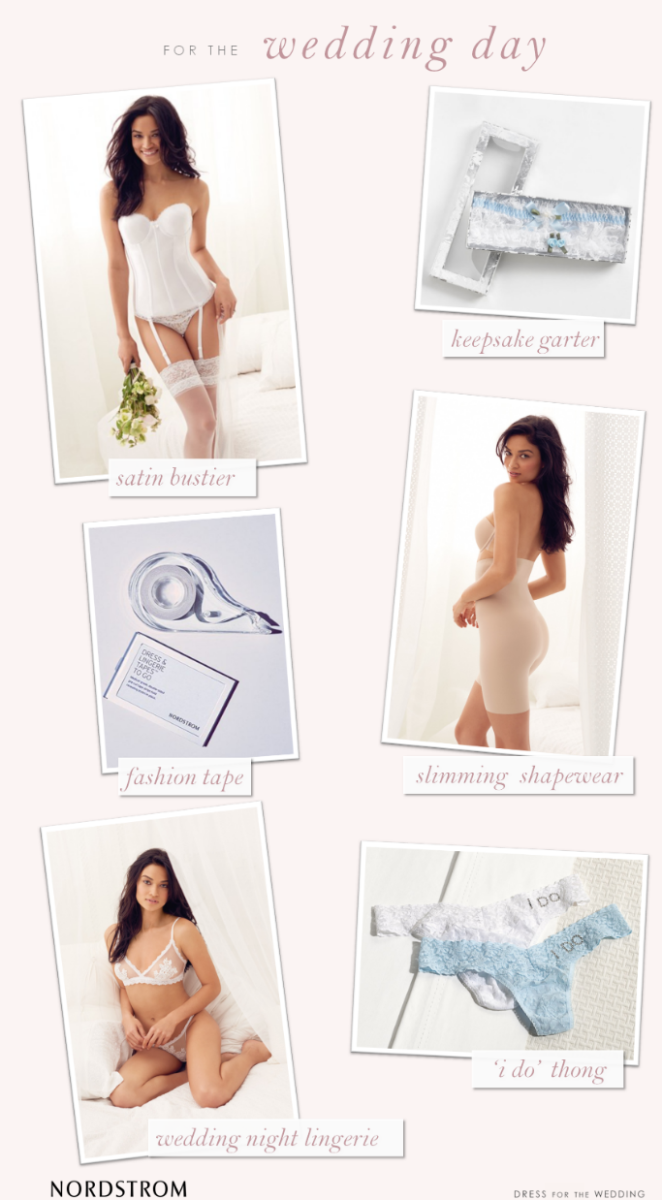 Bridal lingerie and shapewear for the wedding day from Nordstrom